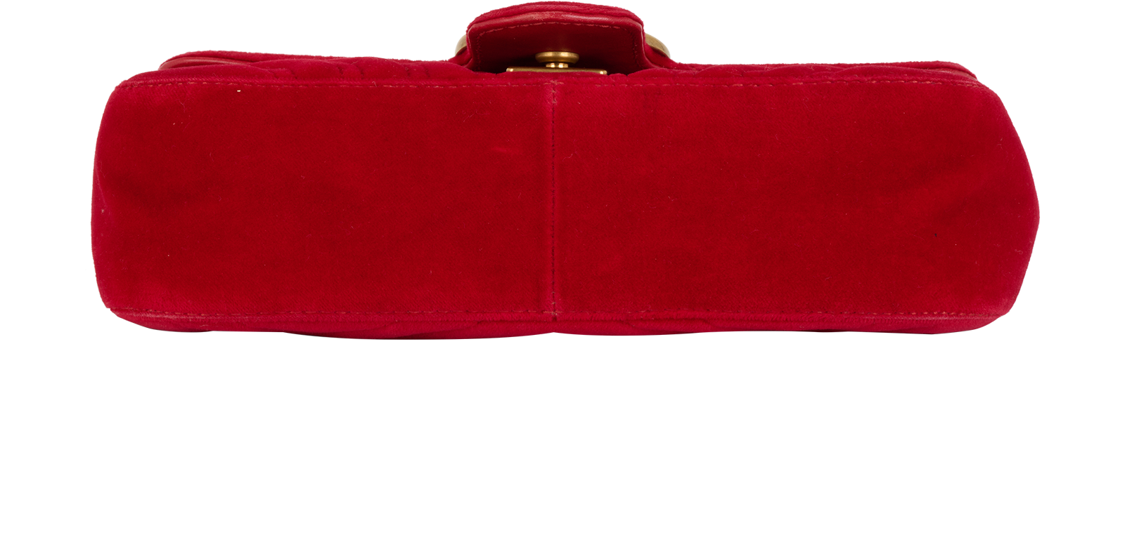 Mini GG Marmont, &pound;650, Handbags, Red, Velvet, Top view